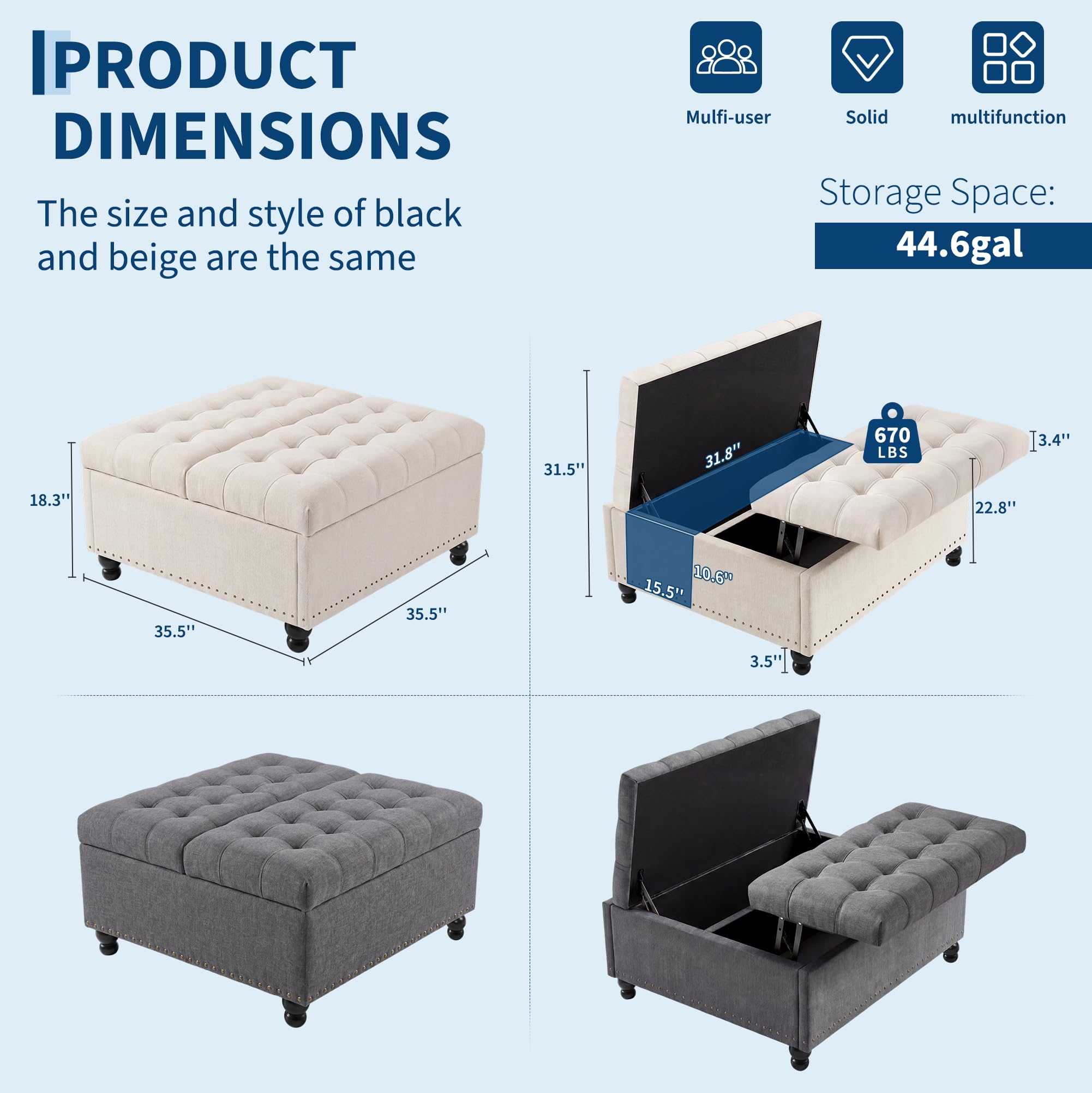 مقعد عثماني مربع قابل للرفع مق - مراجعة Outdoor Furniture Wood وسعره
